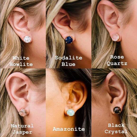 Stone Cold Earrings in Amazonite - Picture 4 of 5